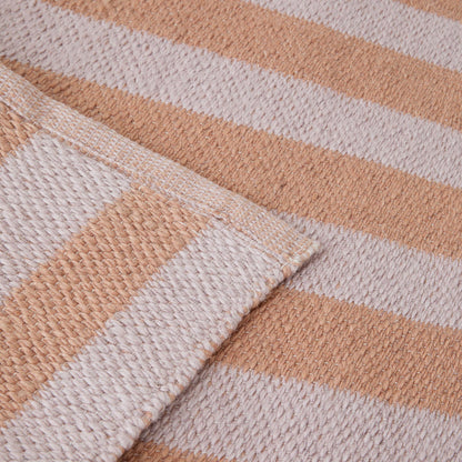 Amalfi Tea Rose Stripe Outdoor Rug 125x185cm