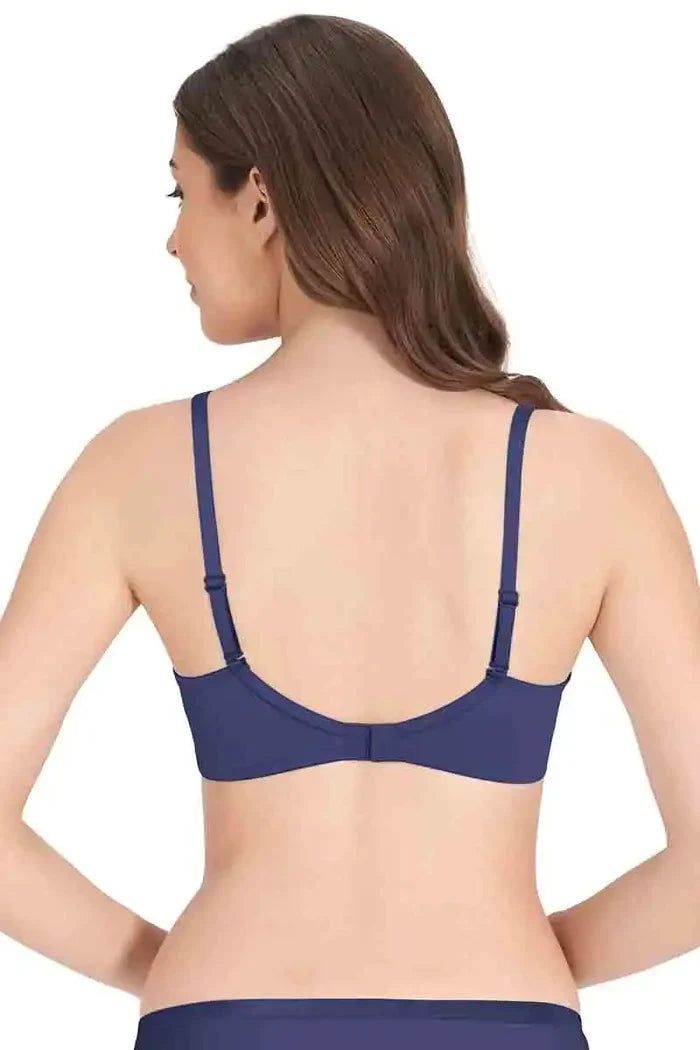 Amante Smooth Charm Bra-BRA10606 Skipper Blue