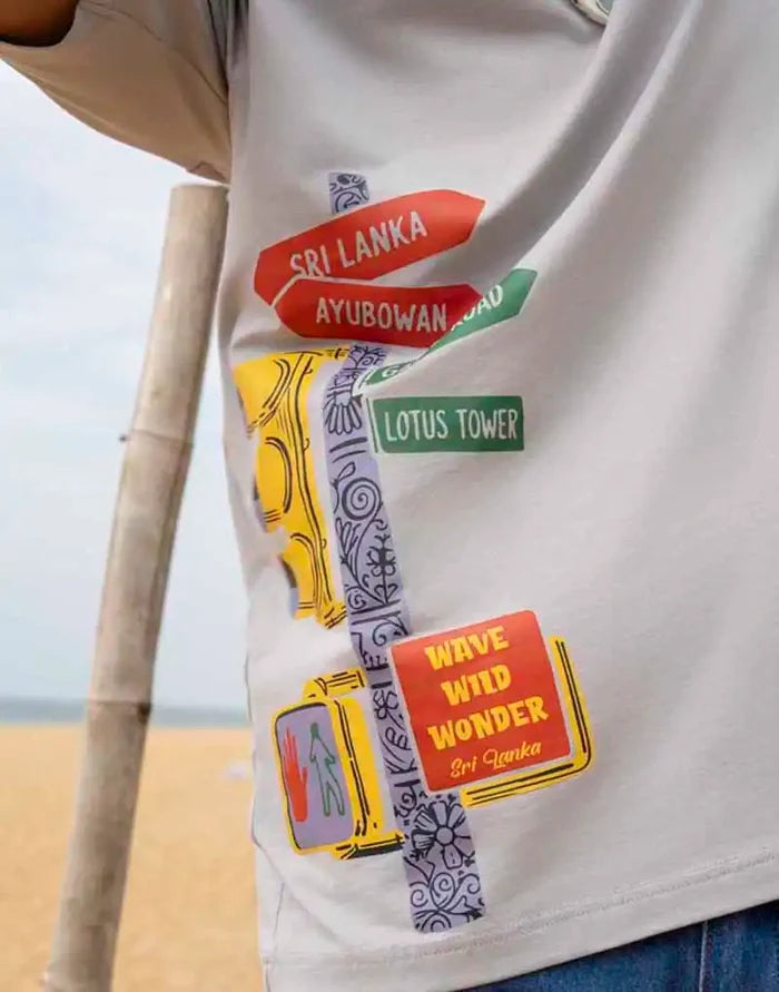 AMAZING LANKA GRAPHIC PRINTED OVERSIZED T - SHIRT