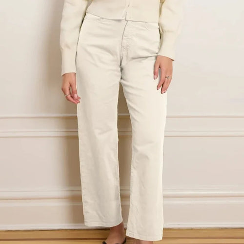 Amelia Barrel Trousers in Salt