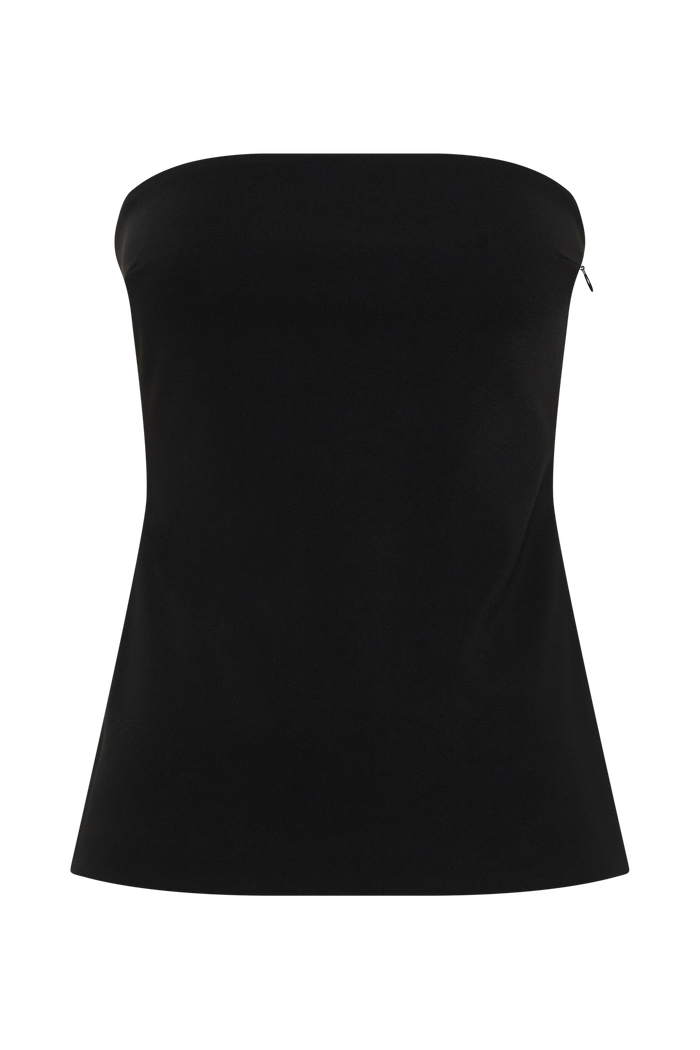 Antonia Strapless Cut Out Top - Black