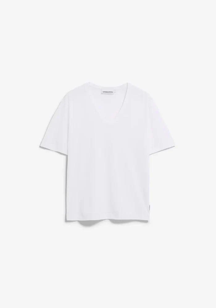 Armedangels - V - Neck T-shirt - White - Tops - 30008178