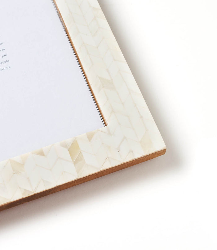 Artemis Chevron Bone Picture Frame by Matr Boomie — 8 × 10 in