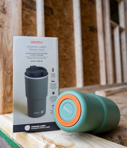 Asobu Tumbler - Basil Green/20 oz Ceramic Lined