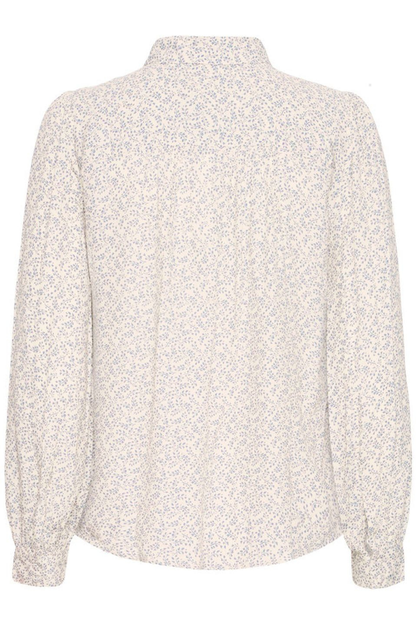 Soft viscose shirt by Atelier Rêve in a birch print. Lightweight, relaxed fit with cropped sleeves. Easy everyday styling. Shop now at Dotique.