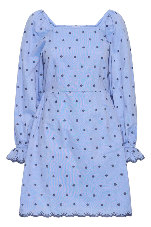 Atelier Rêve Irtusnelda Forever Blue with Embroidery Dress 20124948 by Atelier Reve, shop Atelier Reve at Dotique