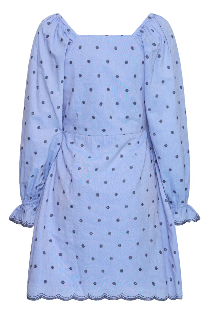 Atelier Rêve Irtusnelda Forever Blue with Embroidery Dress 20124948 by Atelier Reve, shop Atelier Reve at Dotique.