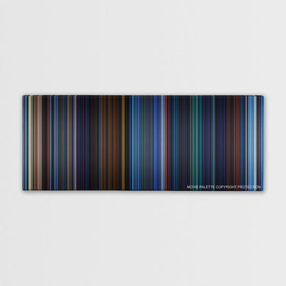 Atlantis: The Lost Empire color palette canvas print: thousands of thin vertical stripes of color
