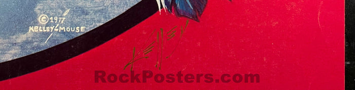 AUCTION - Alton Kelley Collection - Grateful Dead Cyclops Skull - Kelley Double Signed - 1977 Poster - Excellent
