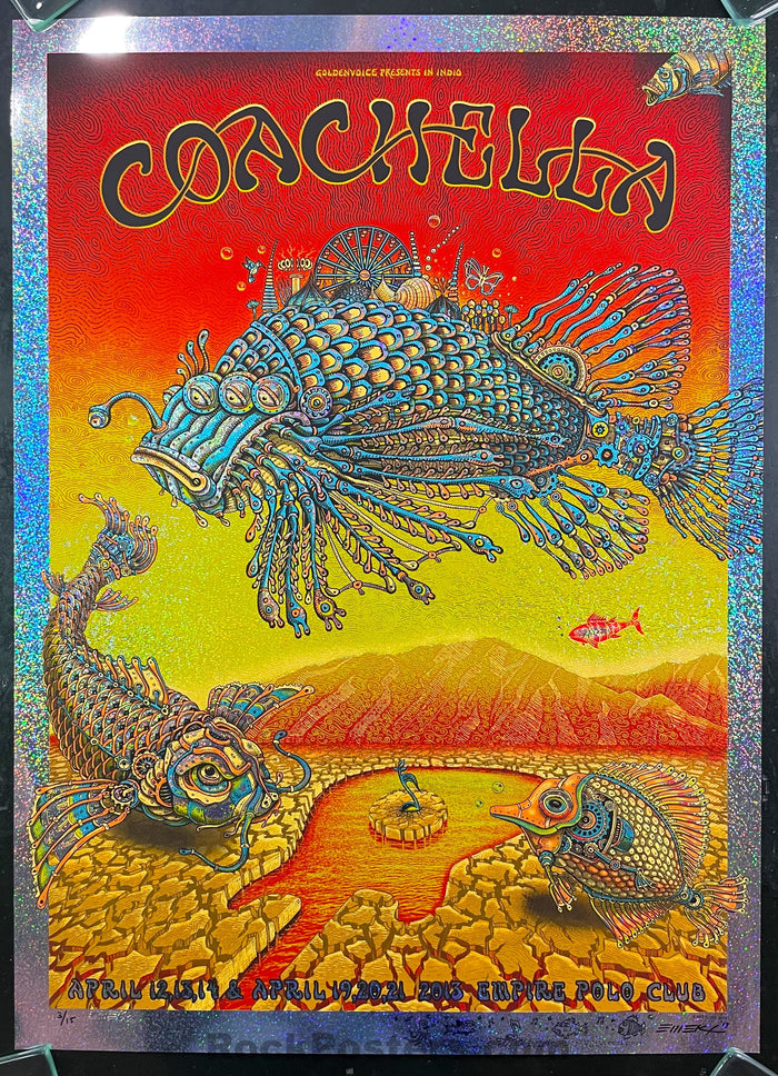 AUCTION - Emek - Coachella '13 Silkscreen - Red Glitter Foil - Edition of 15 - Near Mint