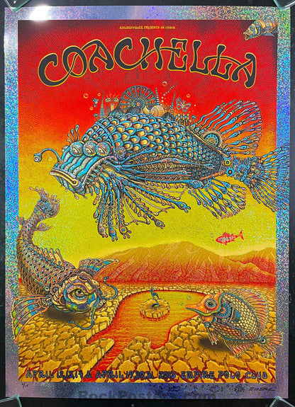 AUCTION - Emek - Coachella '13 Silkscreen - Red Glitter Foil - Edition of 15 - Near Mint