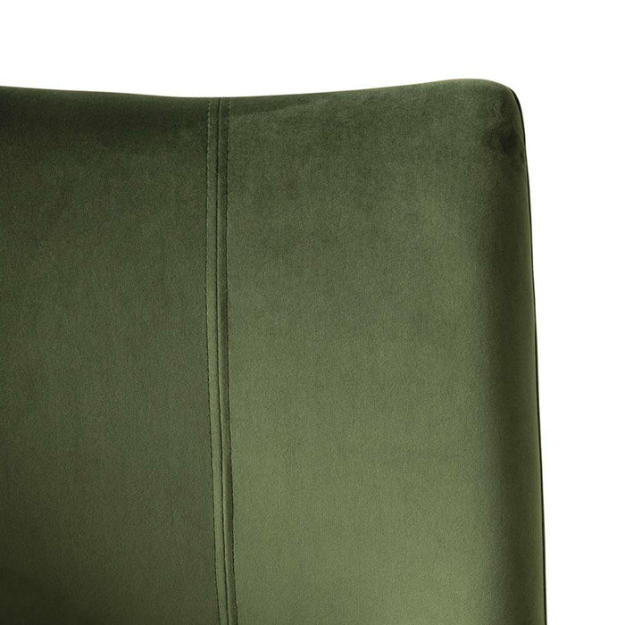 Aura Velvet Dining Chair Olive Green