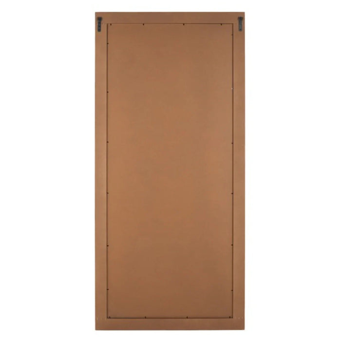 Back of a mirror with hinges on a white background