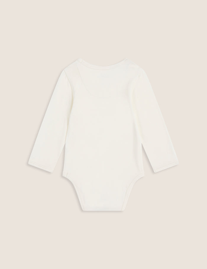 Baby Long Sleeve Bodysuit - Natural White