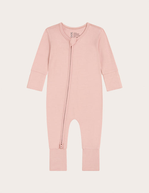 Baby Long Sleeve Romper - Dusty Pink