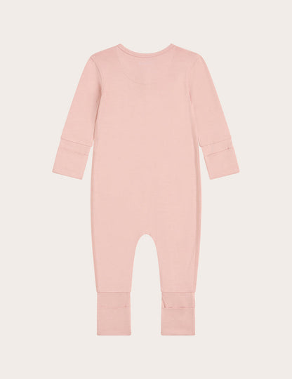 Baby Long Sleeve Romper - Dusty Pink