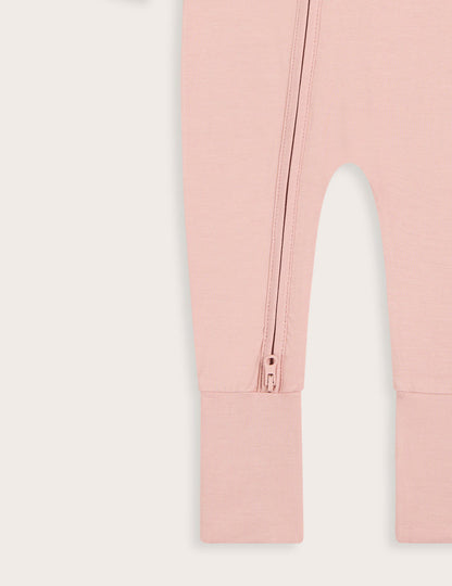 Baby Long Sleeve Romper - Dusty Pink