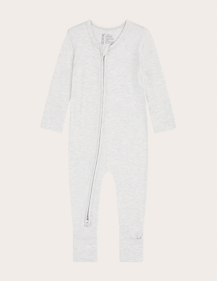 Baby Long Sleeve Romper - Heather Grey