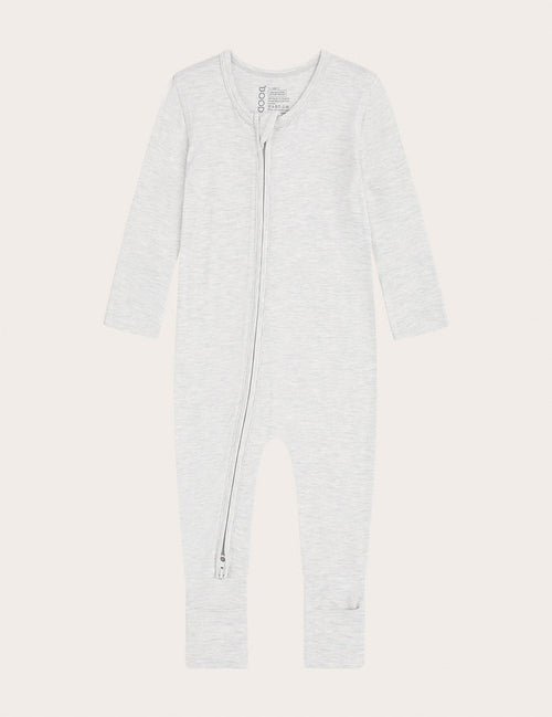 Baby Long Sleeve Romper - Heather Grey