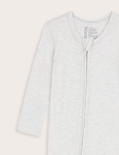Baby Long Sleeve Romper - Heather Grey