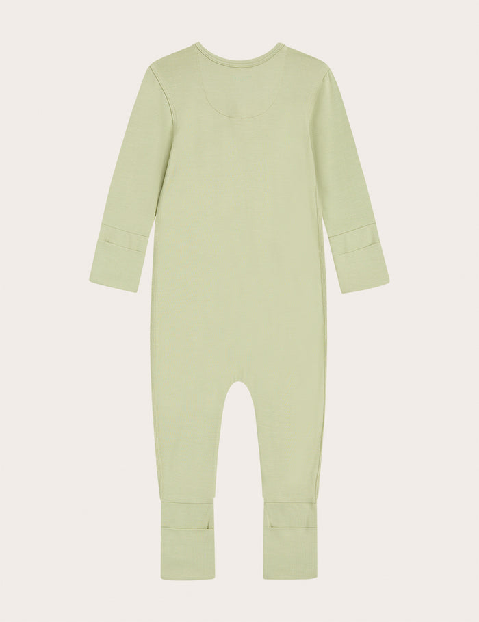 Baby Long Sleeve Romper - Sage