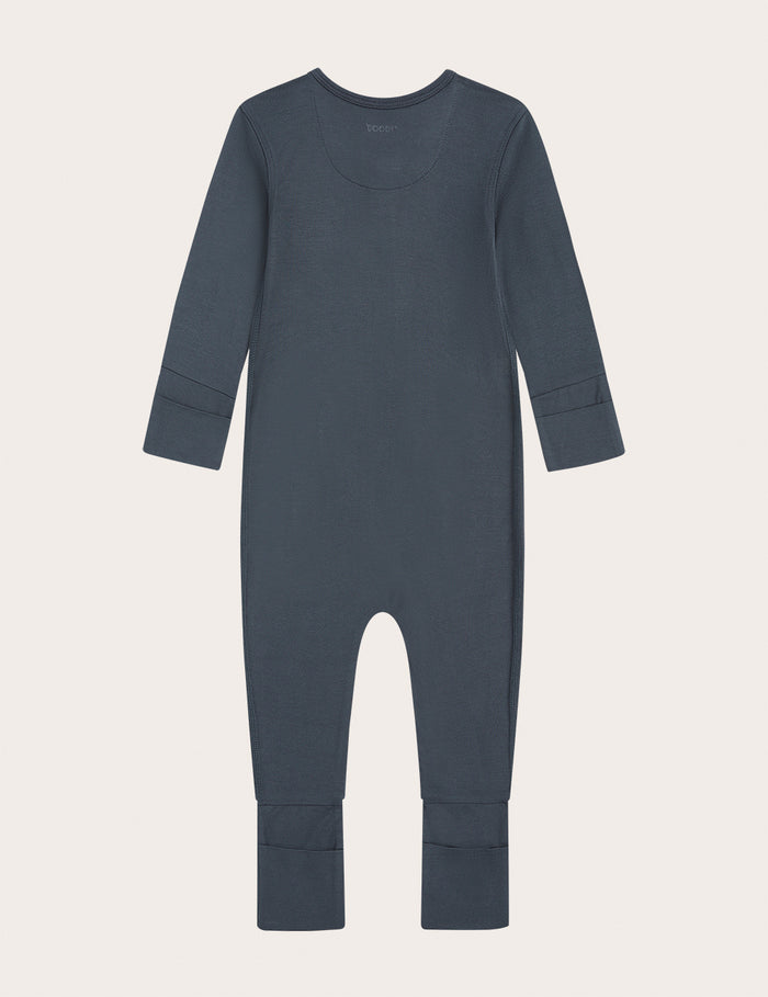 Baby Long Sleeve Romper - Storm