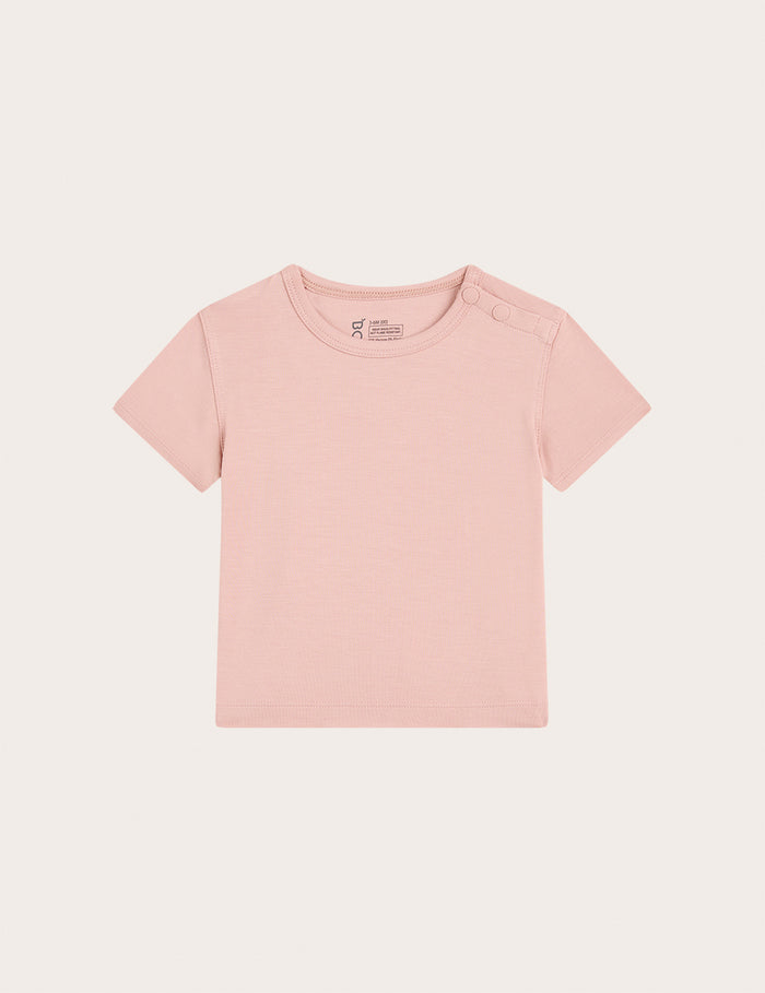 Baby Short Sleeve T-Shirt - Dusty Pink