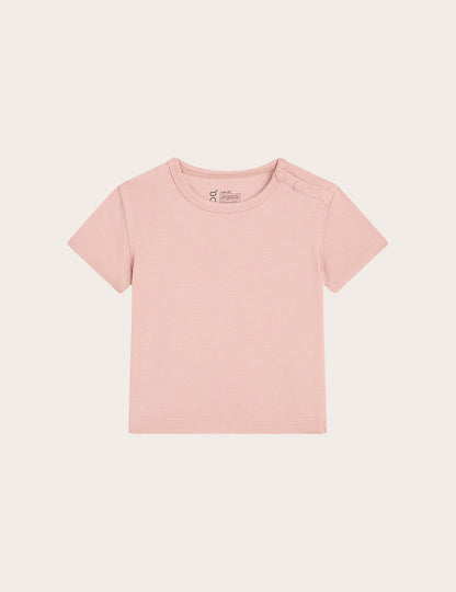 Baby Short Sleeve T-Shirt - Dusty Pink