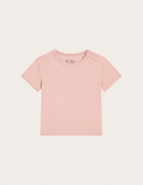 Baby Short Sleeve T-Shirt - Dusty Pink