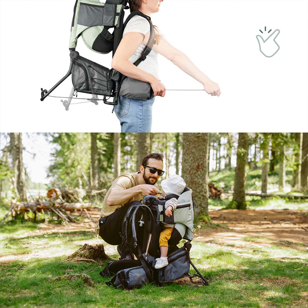 Babymoov Moov & Hike Baby Carrier - Sage Green