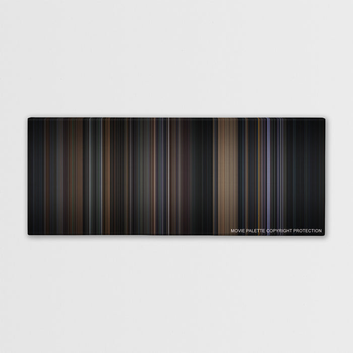 Batman color palette canvas print: thousands of thin vertical stripes of color