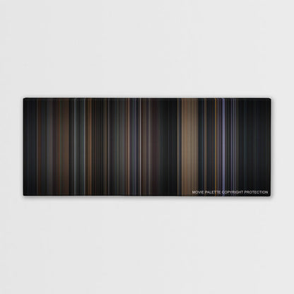 Batman color palette canvas print: thousands of thin vertical stripes of color