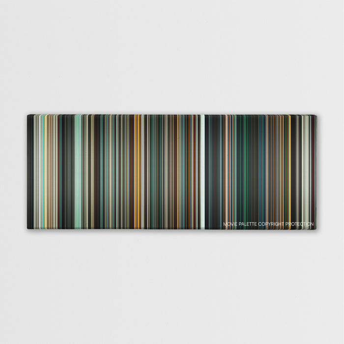 Batman v Superman: Dawn of Justice color palette canvas print: thousands of thin vertical stripes of color