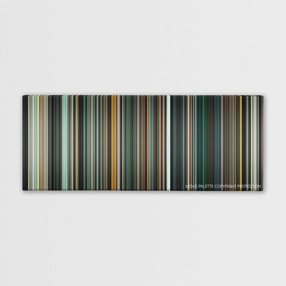 Batman v Superman: Dawn of Justice color palette canvas print: thousands of thin vertical stripes of color