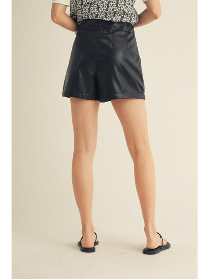 Black Out Babe Leather Short