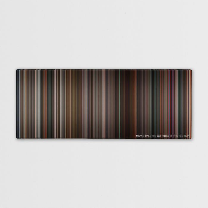 Black Swan color palette canvas print: thousands of thin vertical stripes of color