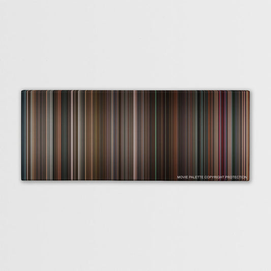 Black Swan color palette canvas print: thousands of thin vertical stripes of color