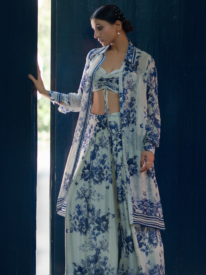 Blue Printed Co-ord Set