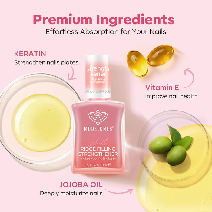 Blush Nude 8-in-1 Functional Nail Repair Strengthener Nail Care MODELONES #blush nude