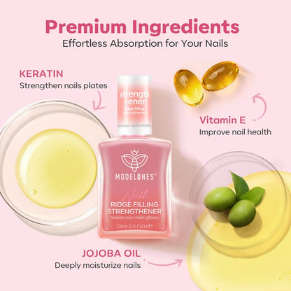 Blush Nude 8-in-1 Functional Nail Repair Strengthener Nail Care MODELONES #blush nude