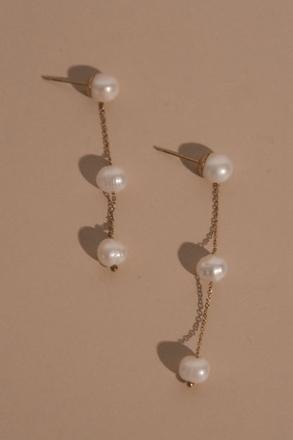 Bodhi Freshwater Pearl Drop Earrings - Pearl
