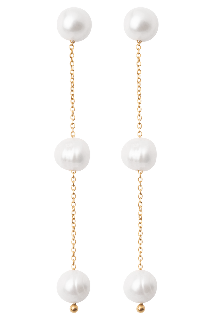 Bodhi Freshwater Pearl Drop Earrings - Pearl