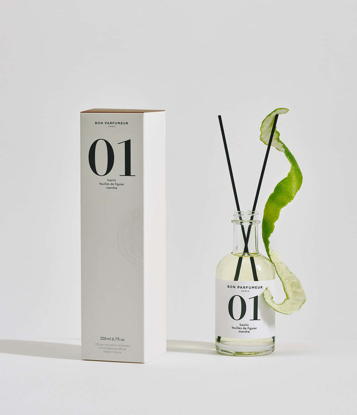 Bon Parfumeur - 01 - Diffuseur de Parfum d'Intérieur - Basilic, Feuilles de Figuier, Menthe-Accessoires-
