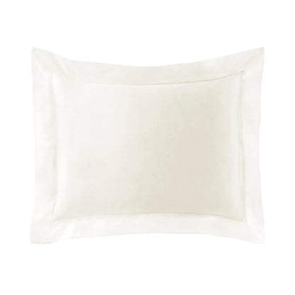 Boutique Ivory Cotton Percale Pillow Sham by Peacock Alley