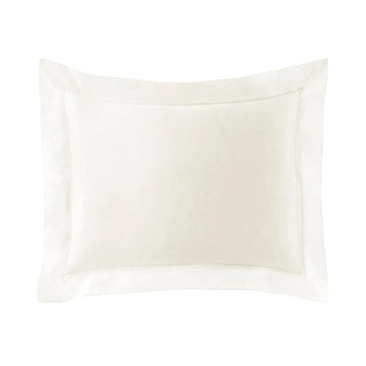 Boutique Ivory Cotton Percale Pillow Sham by Peacock Alley