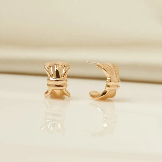 Bow Hoop Earrings