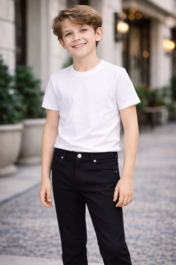 Boy's 5-Pocket Flex Casual Pants - Black