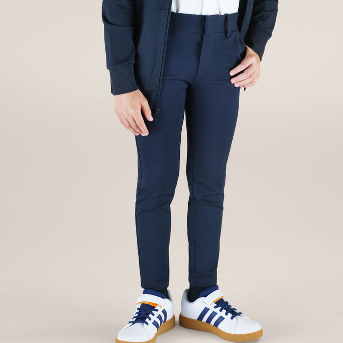 Boy's Basic Stretch Pants - Navy
