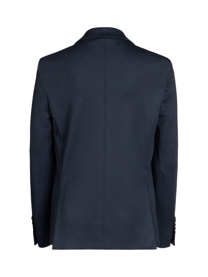 Boy's Basic Stretch Suit - Pin Dot Navy