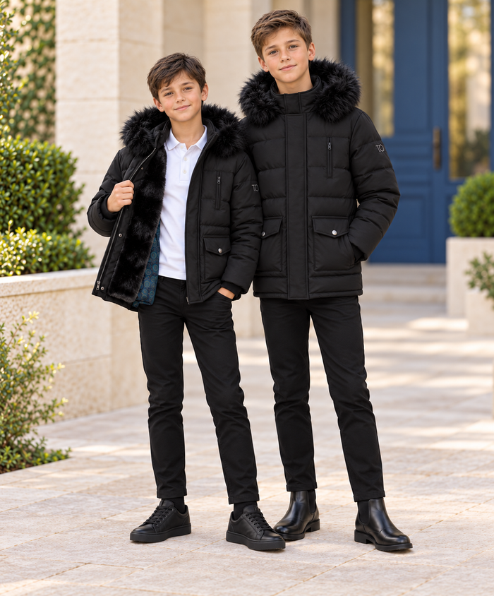 Boy's Puffer Coat - Black